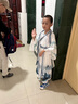 安妮優(yōu)兒男童漢服中國風(fēng)少爺公子秋裝兒童古裝帥氣學(xué)生國學(xué)服 灰色 140 曬單實(shí)拍圖