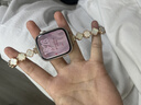腕美主義適用iwatch s10蘋(píng)果手表表帶apple watchs11蘋(píng)果腕帶貝母鏈條鑲鉆S9金屬S10透氣se3代女高級感百搭 【四葉草鏈式】-玫金白貝+玫金色連接器 適用：Ultra3/2/1【 曬單實(shí)拍圖