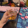 九土日式手工玻璃杯扭紋威士忌酒杯啤酒杯果汁杯咖啡杯水杯子創(chuàng  )意個(gè)性 透明款 曬單實(shí)拍圖