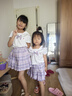 戴維貝拉（DAVE＆BELLA）大童女童夏裝套裝學(xué)院風(fēng)兒童中大童jk兩件套小童女孩甜美衣服 米白 140 cm（建議身高130-140cm） 曬單實(shí)拍圖
