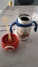 NEVS兒童保溫杯316不銹鋼嬰兒學(xué)飲吸管杯寶寶水壺直飲泡奶瓶-奈落紅 曬單實(shí)拍圖