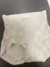 婷美高腰收腹提臀內(nèi)褲女10A桑蠶絲抗菌襠無痕透氣蕾絲提花 膚+粉 XL 曬單實(shí)拍圖