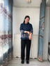 俞兆林媽媽裝2025春秋季新款牛仔襯衣大碼薄外套奶奶裝襯衫女長(zhǎng)袖上衣服 牛仔藍(lán) XL  (建議90-105斤) 曬單實(shí)拍圖
