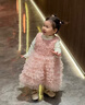 G.DUCKKIDS小黃鴨女童連衣裙春秋冬款套裝兒童公主裙女孩蓬蓬蛋糕裙生日禮服 紫色 110 尺碼4~5歲【100-110cm】 曬單實(shí)拍圖