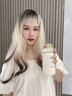 希樂（cille）學(xué)生保溫杯男女士高顏值316不銹鋼雙飲吸管杯子兒童戶外便攜水杯 白色【316內(nèi)膽/雙飲/貼紙】450ml 曬單實(shí)拍圖