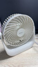 公牛USB桌面風(fēng)扇 【電芯3C認證】迷你輕音小電扇4000mAh長(cháng)續航 壁掛兩用充電款-米云白 曬單實(shí)拍圖