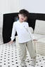 POLOWALK男童長(cháng)袖POLO衫新品2025秋季新款男女童翻領(lǐng)長(cháng)袖上衣套頭打底T恤 白色 140 cm 曬單實(shí)拍圖