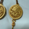 老鋪黃金古法手工足金項鏈·花絲金龍金鳳香囊吊墜（繩鏈款） 中號金龍金重約75.2g 曬單實拍圖