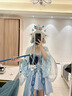 班達熊露娜霜月吟cos服傳說(shuō)皮膚冰霜cosplay王者榮耀游戲周邊二次元露娜cos服+隨機項鏈+假發(fā)2XL 曬單實(shí)拍圖
