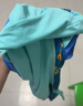 JEEMERY兒童泳衣嬰兒寶寶1-3歲男孩女童幼兒連體長袖帶帽沙灘游泳裝 湖藍4碼+防曬帽 適合90-100cm 曬單實拍圖