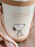 史努比（SNOOPY）兒童保溫杯帶吸管直飲男女小學(xué)生316不銹鋼喝水杯子雙蓋壺500ml咖 曬單實拍圖