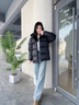 駱駝?dòng)鸾q服防潑水鴨絨男女加厚戶(hù)外防寒冬季面包服 黑色 男女同款,7674B XL 曬單實(shí)拍圖