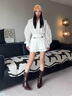 妙侶歐美西部復古牛仔靴中筒靴內增高尖頭馬丁靴女短靴英倫風長筒靴子 棕色 中筒 絨里 現貨 加絨 36 (230mm) 曬單實拍圖
