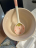 草莓陶瓷碗勺家用高顏值米飯碗少女心甜品碗釉下彩餐具套裝 【4件套】淺粉草莓2碗2勺 曬單實(shí)拍圖