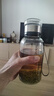 【送杯套】大容量加厚玻璃杯子便攜噸噸杯茶水分離帶杯套泡茶水杯 透明 1000ml噸噸桶 1只裝 曬單實(shí)拍圖