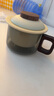 瓷牌茗茶具玻璃茶水分離泡茶杯辦公室帶蓋陶瓷內膽過(guò)濾創(chuàng  )意個(gè)人墩墩茶杯 青灰墩墩三件杯-陶瓷內膽（青） 曬單實(shí)拍圖