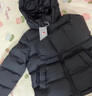 保姆鵝 兒童羽絨服寶寶加厚白鴨絨外套男童女童保暖防風(fēng)冬裝 黑 90 曬單實(shí)拍圖