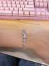 締晶S925銀手鏈女款高級感輕奢小眾精致女士生日禮物女生送女友送老婆S783蝶語(yǔ)星光手鏈 曬單實(shí)拍圖