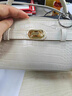 CHARLES&KEITH鱷魚(yú)紋凱莉包手提斜挎婚包包女包生日禮物CK2-50270880-1 Ivory象牙色 S 曬單實(shí)拍圖