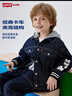 Levi's李維斯童裝夾克兒童秋季復古牛仔外套男女童連帽上衣 LV2512120 蒼穹藍 130 /64 【建議身高116-122cm】 曬單實(shí)拍圖