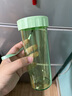 特百惠瑩彩男女學(xué)生戶(hù)外運動(dòng)家用辦公耐高溫夏季塑料水杯子 薄荷綠430ml1個(gè) 曬單實(shí)拍圖