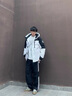 Teenie Weenie Men小熊男裝戶外滑雪三防工藝撞色拼接中長款羽絨服 白色 L 曬單實拍圖