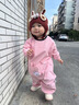 G. DUCKKIDS小黃鴨寶寶爬爬服嬰兒女寶戶外防臟爬衣兒童罩衣可外穿男爬行服連 燈芯絨連體款 綠色 80cm 80碼 建議身高70-82cm 曬單實拍圖