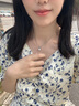 HR赫蓮娜輕奢莫桑石雪花項(xiàng)鏈女時(shí)尚首飾品七夕情人節(jié)禮物送女友 白金色 曬單實(shí)拍圖