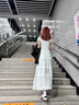 白色蓬蓬裙女夏季新款仙女a(chǎn)字半身裙雙層小個子蕾絲蛋糕裙子春秋 白色 【遮胯顯瘦常規(guī)款】 曬單實拍圖