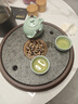 京東京造 茶盤茶托 烏金石圓形茶具排水蓄水小型火燒工藝茶盤 曬單實拍圖