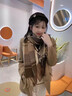 Calznklien圍巾女士秋冬季新款加厚保暖披肩圍脖生日七夕情人節禮物高檔實(shí)用 【卡其格子】高級感禮盒裝 輕奢韓版送閨蜜女朋友老婆禮物 曬單實(shí)拍圖