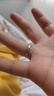 中國黃金（CHINA GOLD）情侶戒指銀戒指男女丁達(dá)爾求婚對戒情人節(jié)實用生日禮物送女友老婆 今/次日達(dá)*丁達(dá)爾情侶對戒【品牌禮盒】 曬單實拍圖