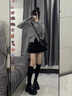莜仙格2025年新款韓系純欲風(fēng)秋冬穿搭套裝女感溫柔學(xué)院風(fēng)針織開(kāi)衫百搭款 黑色百褶裙 【單件】 L 【建議 100-115斤】 曬單實(shí)拍圖