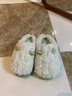 紅豆踩屎感棉拖鞋女士秋冬季新款室內家居厚底防滑保暖家用地板棉拖男 綠色 38-39 (235mm) 適合37-38腳穿 曬單實(shí)拍圖