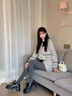 優(yōu)棵樹豎條紋打底褲女秋冬加厚保暖美腿顯瘦棉褲可外穿光腿神器 黑色 連腳【300g/0-15°c】 均碼 【150-175cm/180-150斤可穿】 曬單實拍圖