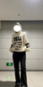 FOG SKY牛仔褲微喇男生春春秋季vibe修身褲子男高街寬松直筒闊腿長(zhǎng)褲 SS-909黑色 L （建議110-130斤） 曬單實(shí)拍圖