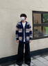 NASA LIKE官方油畫(huà)彩虹色漸變開(kāi)衫毛衣男春秋季氛圍百搭寬松針織衫復古外套 白色 XL  （推薦130-145斤） 曬單實(shí)拍圖
