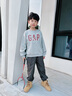 Gap【大小童同款】男女童2025秋季新款logo抓絨衛(wèi)衣兒童裝829305 灰色 140 /68(10-11歲) 曬單實拍圖
