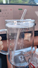 拜杰高硼硅玻璃杯帶吸管杯大容量辦公室泡茶杯子耐高溫水杯1000ml 曬單實拍圖