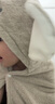 BABYGREAT嬰兒浴巾兒童洗澡巾斗篷帶帽子新生兒寶寶連帽包裹巾吸水速干四季 【連帽浴巾丨四季款】小象敦敦 曬單實拍圖