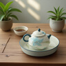 逸品春秋手繪百合茶壺家用陶瓷泡茶壺單壺中式功夫茶具過(guò)濾泡茶器防燙手 暮染煙嵐-香水百合茶壺+壺承 曬單實(shí)拍圖