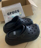 crocs卡駱馳檀健次同款經(jīng)典泡芙洞洞鞋輕便舒適休閑鞋|207521 黑色-001(含智必星) 36 /37(220mm) 曬單實(shí)拍圖
