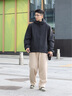 森馬（Semir）休閑褲男發(fā)熱抑菌針織衛(wèi)褲寬松直筒褲25冬長褲子百搭109725127104 曬單實拍圖