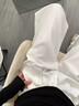 塔馳密司港風(fēng)通勤夏季休閑褲女覆古后松緊高腰純色長(zhǎng)版闊腿褲子 時(shí)尚白 30 曬單實(shí)拍圖