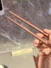 雙槍紅檀木筷子天然抗菌木筷 家用實(shí)木無(wú)漆無(wú)蠟筷子餐具套裝10雙 曬單實(shí)拍圖