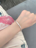 九樂經典光面實心推拉銀手鐲子足銀999女年輕款送女友七夕情人節(jié)禮物 30克光面推拉手鐲 曬單實拍圖