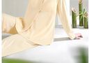 雅特茂月子服純秋冬季產(chǎn)后棉孕婦睡衣款產(chǎn)婦待產(chǎn)喂奶哺乳家居服 春款220g（送胸墊）奶酪色9-1450 L 曬單實(shí)拍圖