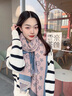 CHANEELR & KARITHCHANEELR & KARITH圍巾女秋冬季2025新款大披肩保暖高級感圍脖 粉色Pink 曬單實(shí)拍圖