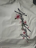404MOBGANG手寫花卉刺繡夏季體恤衫美式?jīng)龈蟹罆癯迸贫喙δ芏绦銽恤男 白色 M 曬單實拍圖