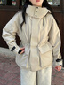 高梵風(fēng)殼5.0黑金鵝絨服羽絨服25新款顯高顯瘦女冬季連帽收腰短外套 鎏金1號 S 曬單實(shí)拍圖